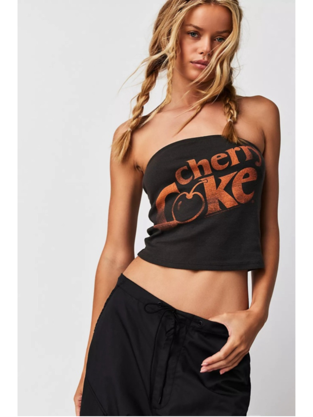 Free People Cherry Coke Tube Top